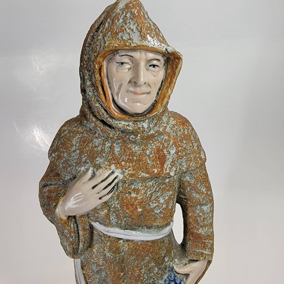 Figurine Monk Ekkehard Gourmet Gifts Selection Capodimonte Porcelain Italy 13" - Picture 3 of 6